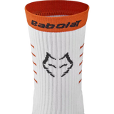 Calcetas Babolat Juan Lebrón Mid-Calf Blanco Naranja para Pádel