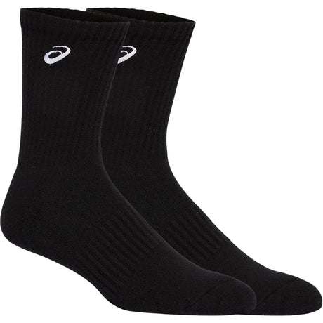 par de calcetas deportivas negras asics cotton crew para jugar pádel