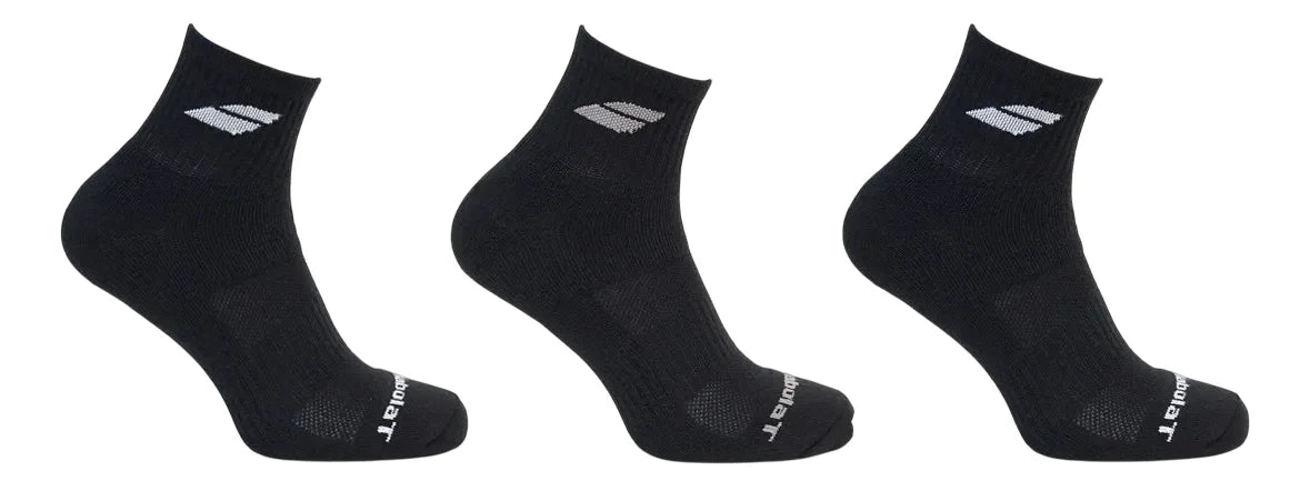 calcetas deportivas negras babolat quarter ideales para pádel