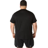 ropa deportiva asics silver ss top negra con costuras planas para pádel