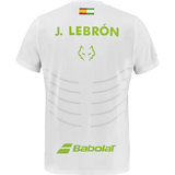 Playera Babolat Juan Lebrón Réplica Crew Neck Blanco para Pádel