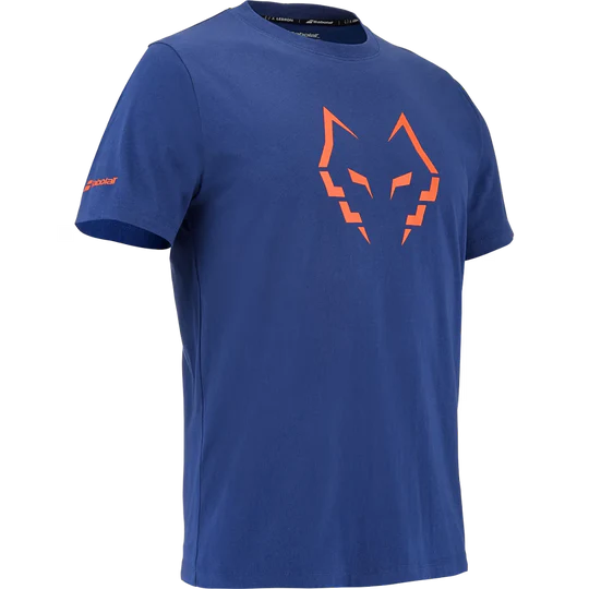 Playera Babolat Juan Lebrón Cotton Tee Azul para Pádel