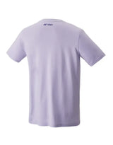 camiseta casual yonex hombre lavanda con detalle floral bordado