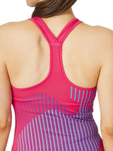 camiseta yonex mujer rosa con diseño moderno en tonos morados