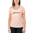 camiseta babolat exercise tee mujer negra para entrenamiento y pádel