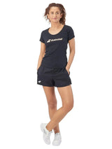 babolat camiseta exercise tee negra mujer ideal para pádel y tenis