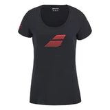 camiseta técnica babolat negra mujer para dominar la pista con estilo