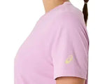 camiseta rosa mujer asics manga corta transpirable para pádel y tenis