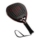 plano frontal pala de padel Oxdog Ultimate Pro Light 2026 diseño negro rojo moderno