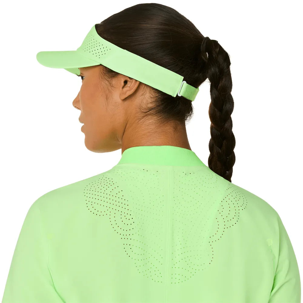 chaqueta tenis asics match jacket mujer verde illuminate con diseño elegante para cancha