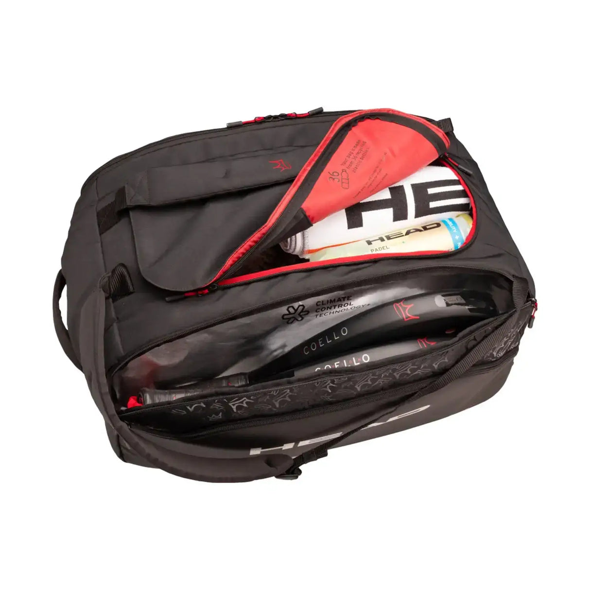 paletero padel head coello pro x duffle l con compartimento térmico