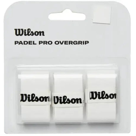 set 3 grips wilson pro color blanco con agarre cómodo y duradero
