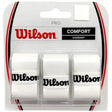 set 3 overgrips wilson pro blancos con confort y control superior