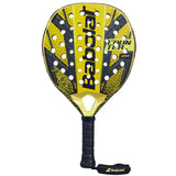 pala de padel babolat counter veron 2024 en negro con detalles amarillos