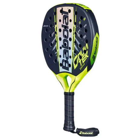 raqueta babolat vertuo counter con superficie soft fiber y diseño llamativo