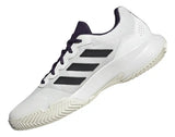 tenis adidas courtjam control color blanco y negro con diseño estable
