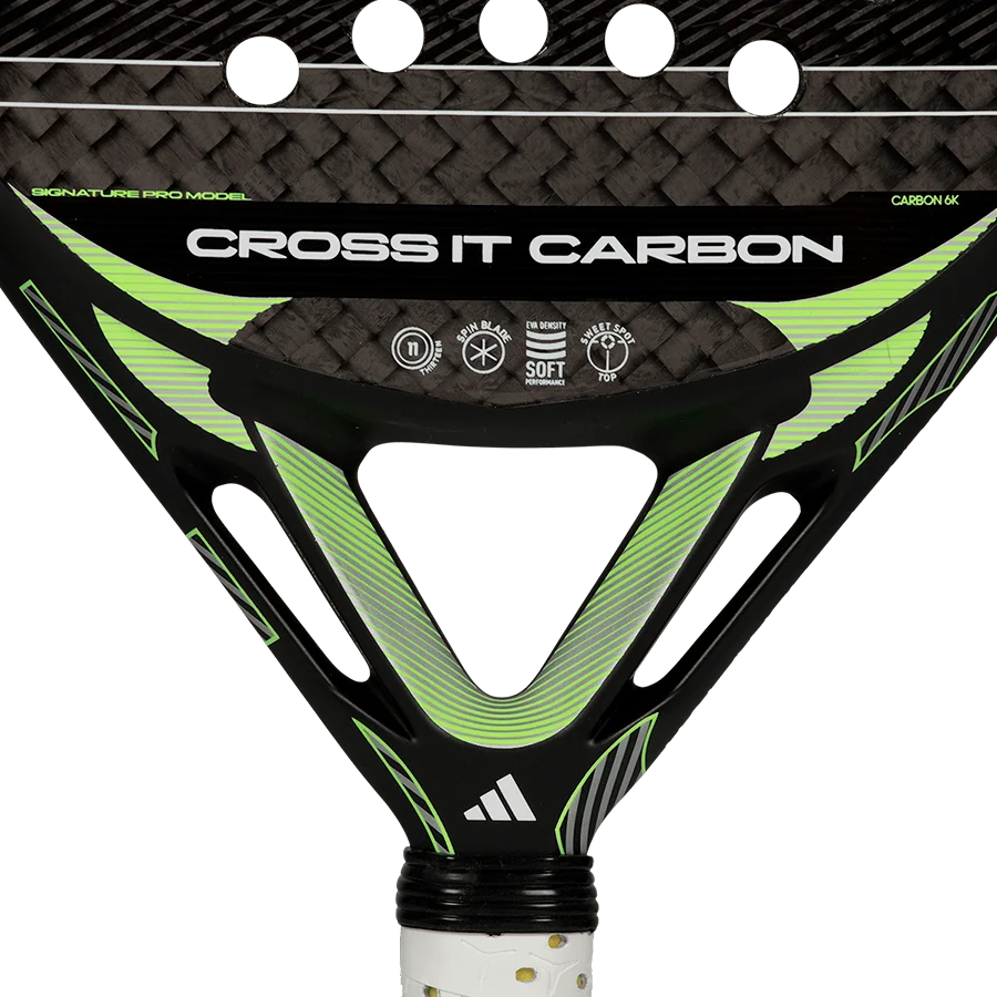 pala adidas cross it carbon con goma eva soft performance y marco rígido