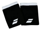Muñequera Babolat Logo Negra/Blanca para Pádel