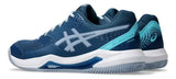zapatillas deportivas asics dedicate 8 clay hombre azul con detalles celeste
