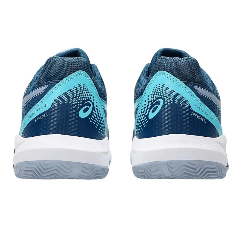 tenis asics dedicate 8 clay hombre con malla transpirable y suela espiga