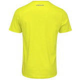 Playera Head Club Basic Amarilla para Pádel