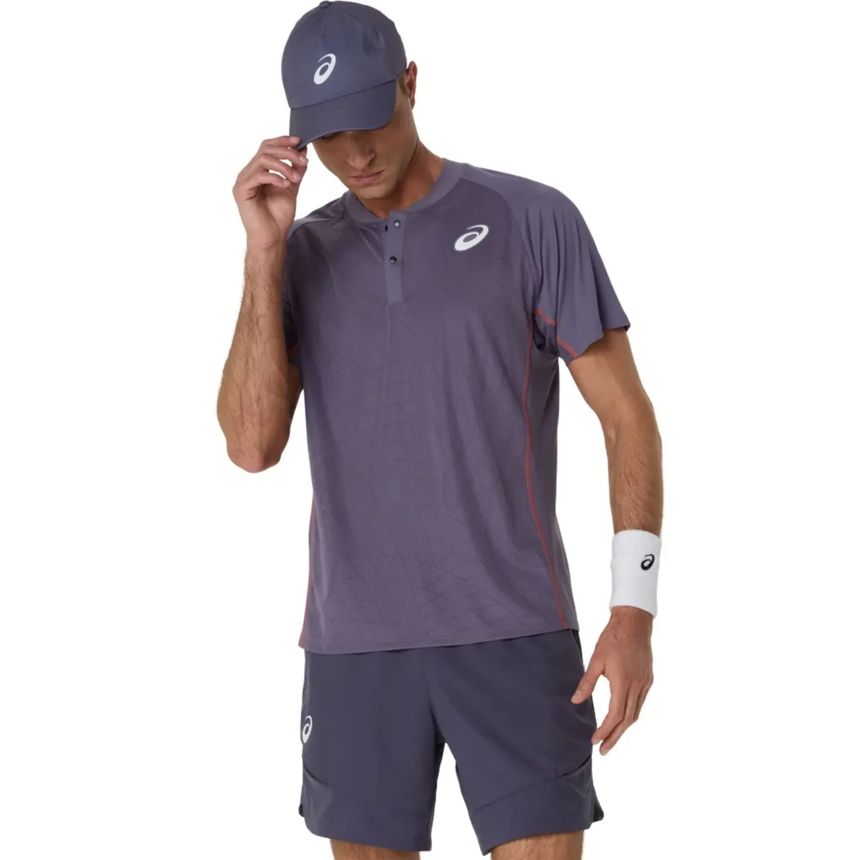 Polo Asics Match Actibreeze Púrpura Grisáceo para Pádel
