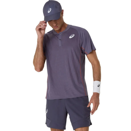Polo Asics Match Actibreeze Púrpura Grisáceo para Pádel