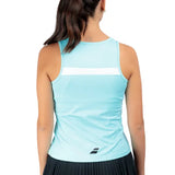 Playera sin Mangas Babolat Fiber Dry Menta/Blanco/Negro para Pádel Mujer