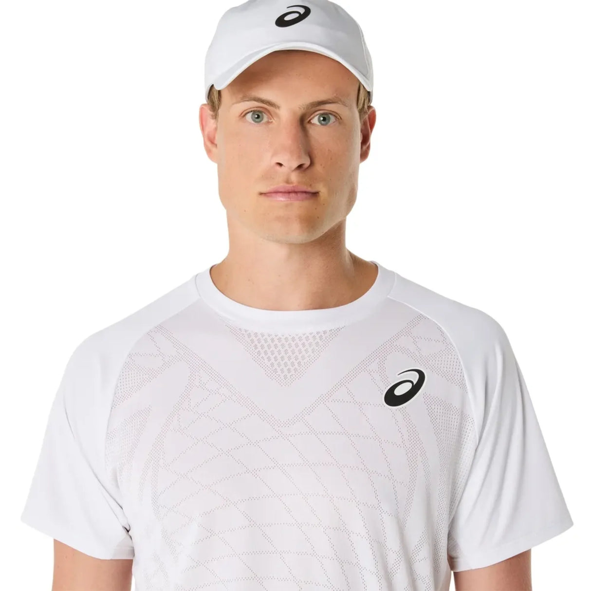 Playera Asics Match Actibreeze Manga Corta Blanca para Pádel