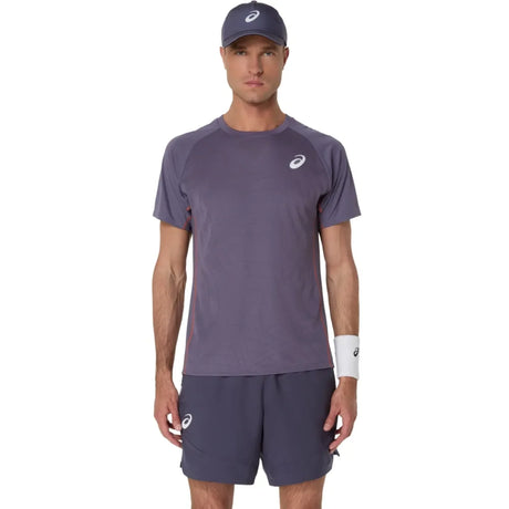 Playera Asics Match Actibreeze Manga Corta Púrpura Grisáceo para Pádel