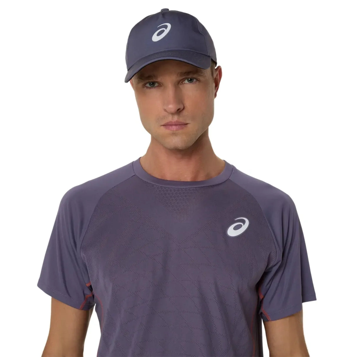 Playera Asics Match Actibreeze Manga Corta Púrpura Grisáceo para Pádel