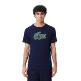 Playera Lacoste Ultra-Dry Logo XXL Azul para Pádel