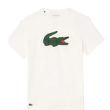 Playera Lacoste Ultra Dry Logo XXL Blanco/Verde para Pádel