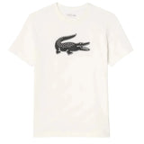 Playera Lacoste Ultra Dry Logo XXL Blanco/Negro para Pádel