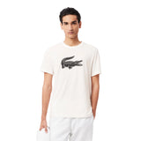 Playera Lacoste Ultra Dry Logo XXL Blanco/Negro para Pádel