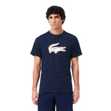 Playera Lacoste Ultra Dry Logo XXL Azul Marino para Pádel