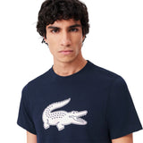 Playera Lacoste Ultra Dry Logo XXL Azul Marino para Pádel