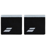 Muñequera Babolat Logo Negra/Blanca para Pádel