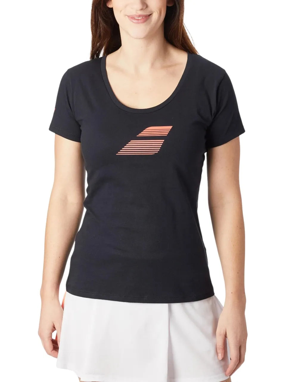 babolat exs flagb tee mujer negra ideal para pádel de alto rendimiento