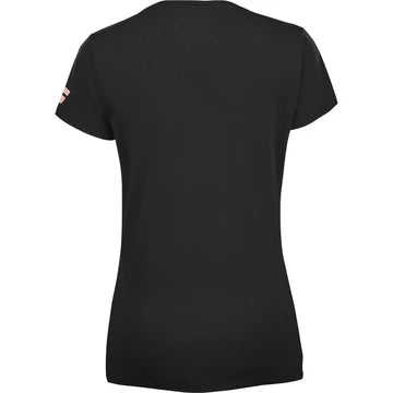 babolat exercise tee negra mujer con diseño entallado y femenino