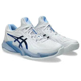 zapatillas blancas azul asics court ff 3 novak con diseño ecológico