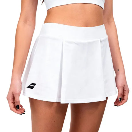 falda de pádel babolat blanca con short interior negro para mujer