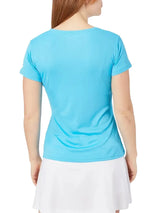 falda fiber dry celeste babolat para mujer con ajuste seguro en pista
