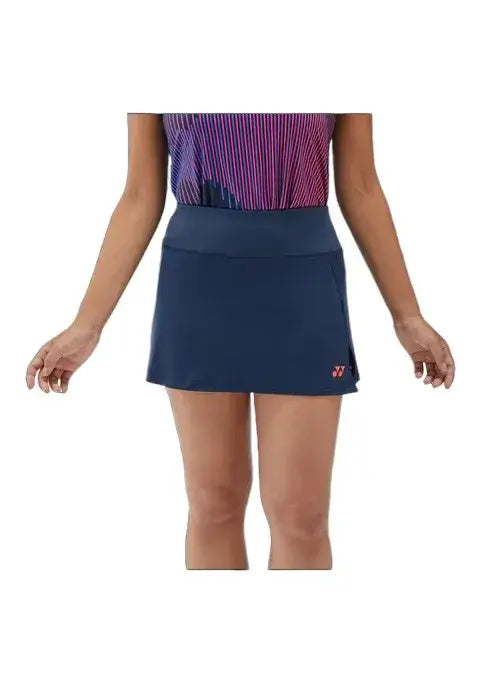 falda yonex club team azul marino para pádel mujer con diseño deportivo