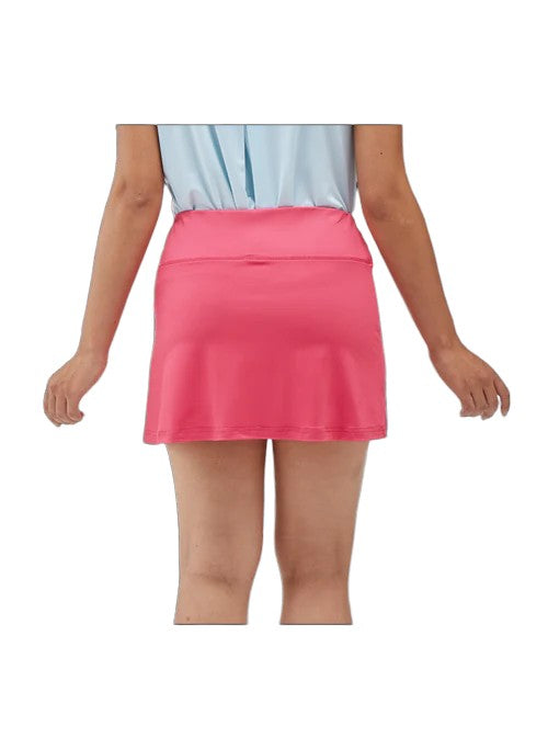 falda deportiva yonex rosa mujer con pretina ancha y cómoda