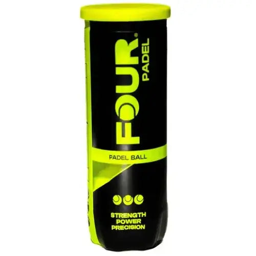 bote de pelotas four padel x3 con 3 bolas presurizadas
