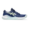 tenis asics gel-challenger 14 clay mujer azul con amarillo para pádel