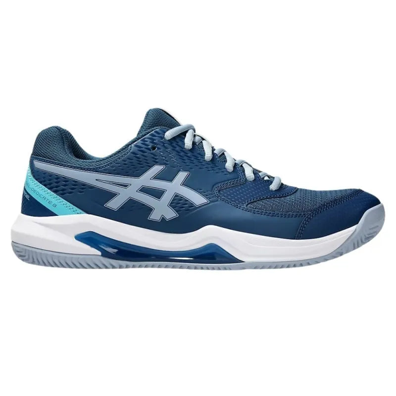 tenis asics gel dedicate 8 clay hombre azul marino para pádel o tenis
