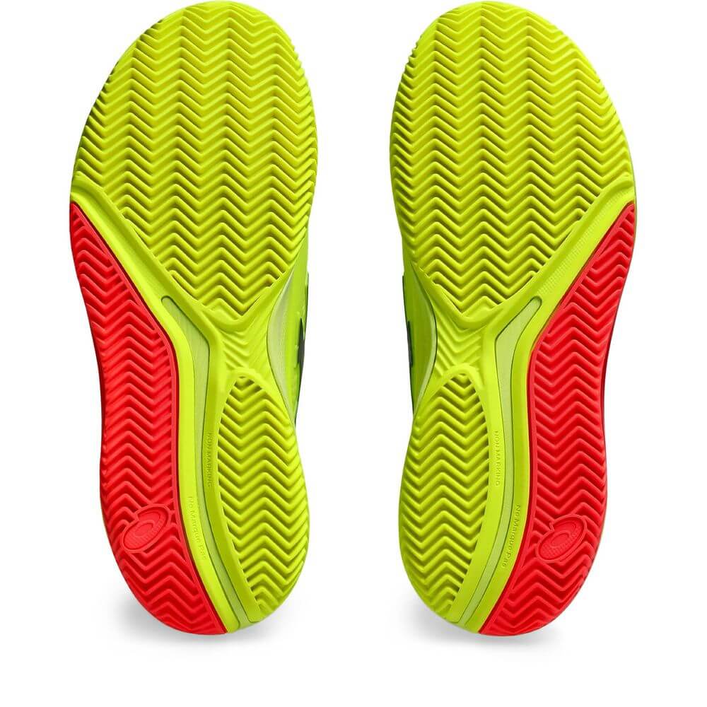  tenis asics gel-resolution 9 clay mujer amarillo fosfo con estabilidad extra