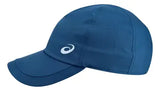 gorra asics azul con logo blanco y ajuste trasero para pádel